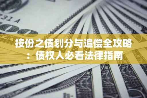 济南按份之债划分与追偿全攻略：债权人必看法律指南