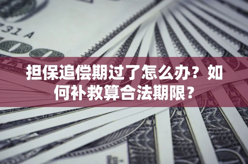 济南担保追偿期过了怎么办？如何补救算合法期限？