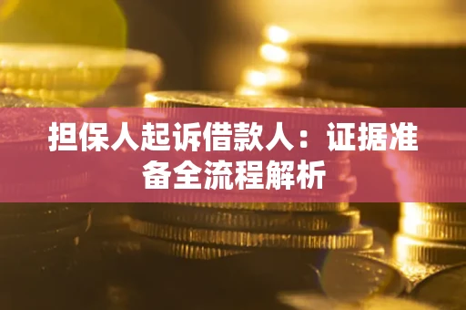 济南担保人起诉借款人：证据准备全流程解析