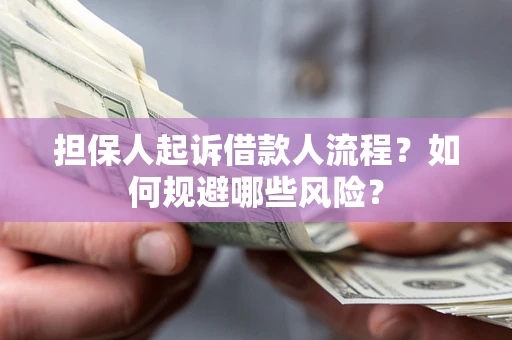济南担保人起诉借款人流程？如何规避哪些风险？